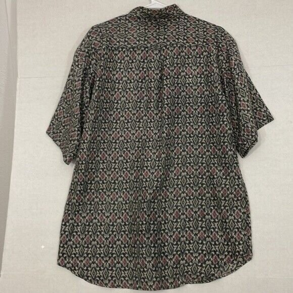 Colore Italia Silk Shirt, Short Sleeves, Hidden Buttons, Oversized Medium - Picture 6 of 10